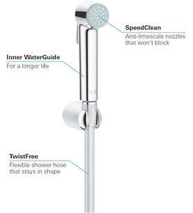 Grohe Vitalio Taharet Sprey 30 Seti, Bide, Shattaf, Krom, 26175001 (Çok Renkli)