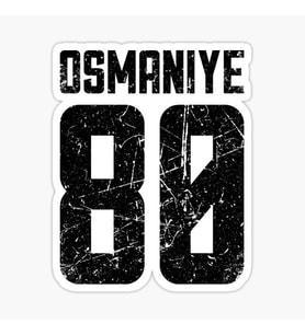 80 OSMANİYE Sticker Yapıştırma Oto Etiket 17cm