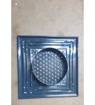 Alüminyum Baca menfez, boğaz çap 9 cm, Dış 14x14 cm