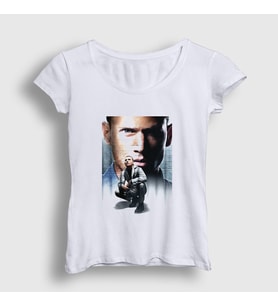 Presmono Kadın Beyaz Poster V2 Prison Break T-Shirt 276353tt
