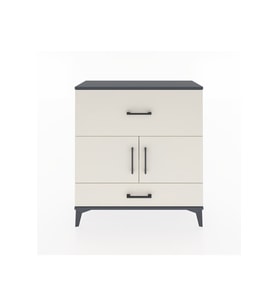 Arges Şifonyer 2 Raflı 2 Çekmeceli 2 Kapaklı 88x30x96 Antrasit-Aytaşı