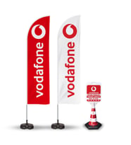 Vodafone Reklam Yönlendirme Tanıtım Yelken Bayragı ve Kücük Duba