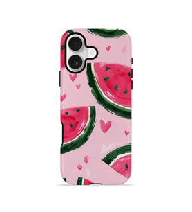 iPhone 16 Vorian Çift Katmanlı MagSafe Kılıf Watermelon Hearts
