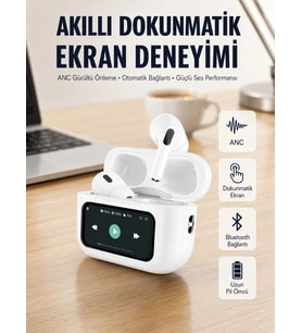 Tüm Telefonlarla Uyumlu Anc Özellikli Dokunmatik Bluetooth Kulaklık Yeni Nesil