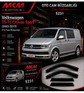 Volkswagen T5/T6 Cityvan Sport (2003-2017) 4'lü Mugen Cam Rüzgarlığı