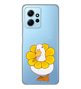Redmi Note 12 4G Uyumlu Tatlı Ördek Desenli Şeffaf Telefon Kılıfı
