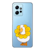 Redmi Note 12 4G Uyumlu Tatlı Ördek Desenli Şeffaf Telefon Kılıfı