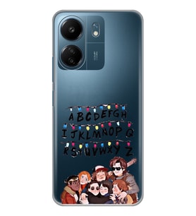 Xiaomi Redmi 13C Uyumlu Stranger Things Desenli Şeffaf Telefon Kılıfı