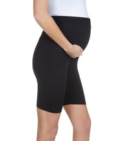 LuvmaBelly  Maternity 8028 Pamuklu Hamile Şort Tayt (Siyah)