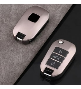 Peugeot 301 Citroen C-Ellyse Berlingo 2024 Anahtar Oto Anahtar Kumanda Kabı Gri