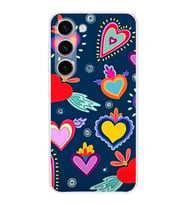 PrintiFy Samsung Galaxy S23 ile Uyumlu Retro Color 3  Kamera Korumalı Şeffaf  Kılıf
