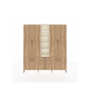 Arges Gardrop 17 Raflı 4 Çekmeceli 8 Kapaklı 220x30x243 Aytaşı-Çam