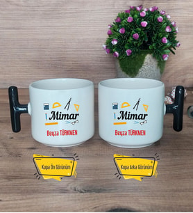Mimar Kupa Bardak T Siyah Kulplu Mimarlar Günü Hediyesi