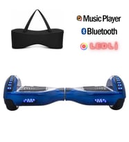 Citymate Elektrikli Kaykay Hoverboard Full Ledli Bluetooth Hoparlörlü 6.5 Inch Çanta Hediyeli Mavi