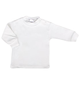 Unisex Ekru Sade Uzun Kol Çıtçıtlı Body