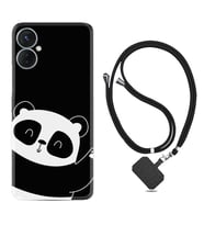 Tecno Spark 9T Kılıf Silikon Boyun Askılı İpli Desenli Silikon Bay Bay Panda 1784