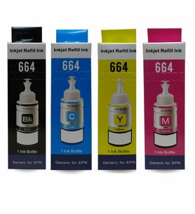 XPlus® Epson L310,L355,L365,L382,L386,L455 Uyumlu 4 Renk Kaliteli Mürekkep Seti 4 x 100 ml