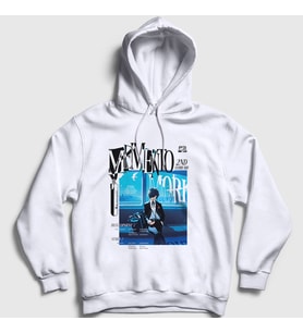 Presmono Unisex Beyaz Makoto Oyun Persona 3 Kapüşonlu Sweatshirt 456741tt