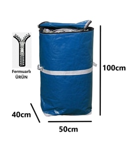 Jokey Ambalaj Iş-Ev Branda Taşıma Çuvalı 50X40+100CM Fermuarlı ve Cepli 170GR.TEKSTIL Çuvalı