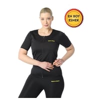 Orjinal Sweet Sauna Fermuarlı Kısakollu Üst + Tayt Termal Takım