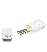 Cat6 Ez Rj45 Konnektör - 100 Adet Şeffaf / Özel Plastik Kutulu ND2407