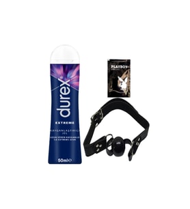 Durex Extreme AnalJel 50 ml + Siyah Deri Ağız Topu + Hediye