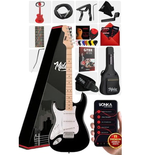 Midex RPH-31WB Solak Elektro Gitar Seti Maple Klavye Strat Kasa SSS Manyetik