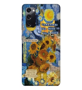 Samsung Galaxy S20 FE Uyumlu Van Gogh Tasarımlı Şeffaf Telefon Kılıfı
