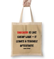 Sarcasm Funny Sayings QuoteVFover Gift For Women And Men - Vintage Retro Rainbow Style Bez Çanta Uzun Saplı
