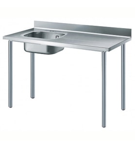 Electrolux Professional Özel Şef Çalışma Tezgahı, Sırtlı, 1 Evye (solda) - 1400 Mm TL1410SXEN