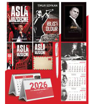 Asla Vazgeçme - Ayraç - Kartpostal - Poster - İblisi Öldür -  2026 Ajanda Gazi Paşa - İmza Duvar Takvimi - Masa Takvimi