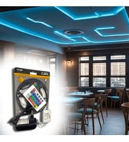 Cata CT-4557 RGB Şerit LED Seti 5 Metre Uzaktan Kumandalı Adaptörlü 96 Renk Dekoratif LED Aydınlatma