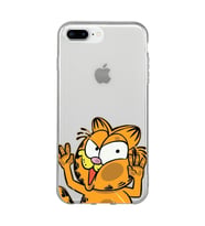 Iphone 7 Plus / 8 Plus Uyumlu Garfield Desenli Şeffaf Telefon Kılıfı