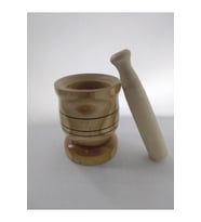 Desenli Büyük Boy Ahşap Dövecek Havan 14cm X 11cm