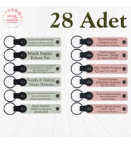Beyaz & Y Ağzı, Kına Gecesi Misafirlerine Anlamlı Sürpriz, 28’li Set, Mesajlı Hatıra Anahtarlık