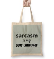 Sarcasm Funny Comment Quotes Gift - Sarcastic Women And Men Humorous Saying Bez Çanta Uzun Saplı