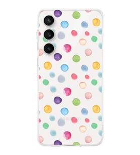 PrintiFy Galaxy S24 Fe ile Uyumlu Water Color 6  Kamera Korumalı Şeffaf  Kılıf
