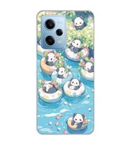 Redmi Note 12 Pro 5G Uyumlu Panda Tasarımlı Şeffaf Telefon Kılıfı