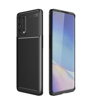Oppo Reno 5 Pro Kılıf Auto Focus Karbon Kapak - Siyah