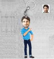 Kişiye Özel Erkek Ahşap Anahtarlık-5