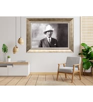 Gümüş Çerçeveli Atatürk Tablo as123