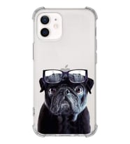 PrintiFy Apple iPhone 12 Mini Uyumlu Köpek 3 Baskılı Şeffaf Köşe Korumalı Antişok Kılıf