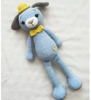 Şapkalı Köpek Amigurumi Organik Oyuncak