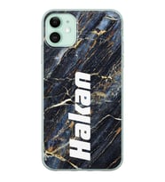 4no. Mermer Tasarımlı Şeffaf Telefon Kılıfı (Tüm Modeller Mevcuttur)