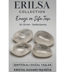 Sertifikalı Tamburlanmış Doğal Kristal Kuvars Taşı Kütle – Enerji ve Şifa Taşı (Çok Renkli)