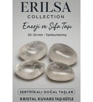 Sertifikalı Tamburlanmış Doğal Kristal Kuvars Taşı Kütle – Enerji ve Şifa Taşı (Çok Renkli)