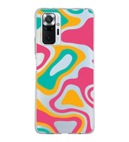 Xiaomi Redmi Note 10 Pro Uyumlu Kapak Renkli Desen Tasarımlı Şeffaf Silikon Kılıf