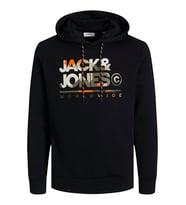 JACK JONES Yazı Baskılı Kapüşonlu Erkek Sweatshirt 12256821