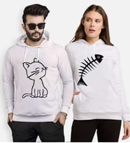 Tshirthane Kedi Ve Balık Cat Fish Sevgili Kombinleri Kapüşonlu Kombini (Tek Ürün Fiyatıdır.)