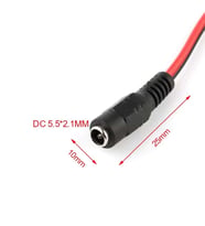 Nif Bilişim 12 Volt Dişi Power Jack DC 12V Dişi Kablolu Besleme Jakı 12 Volt CCTV Jack DC Dişi 5.5mm Dış Çap 2.1mm İç Çapı Vardır 10 Adet